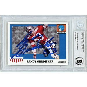 Randy Gradishar Signed Ohio State '05 Topps Football Card Beckett Slab Autograph